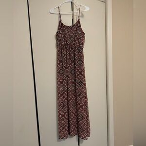 Boho print dress with peek-a-boo back